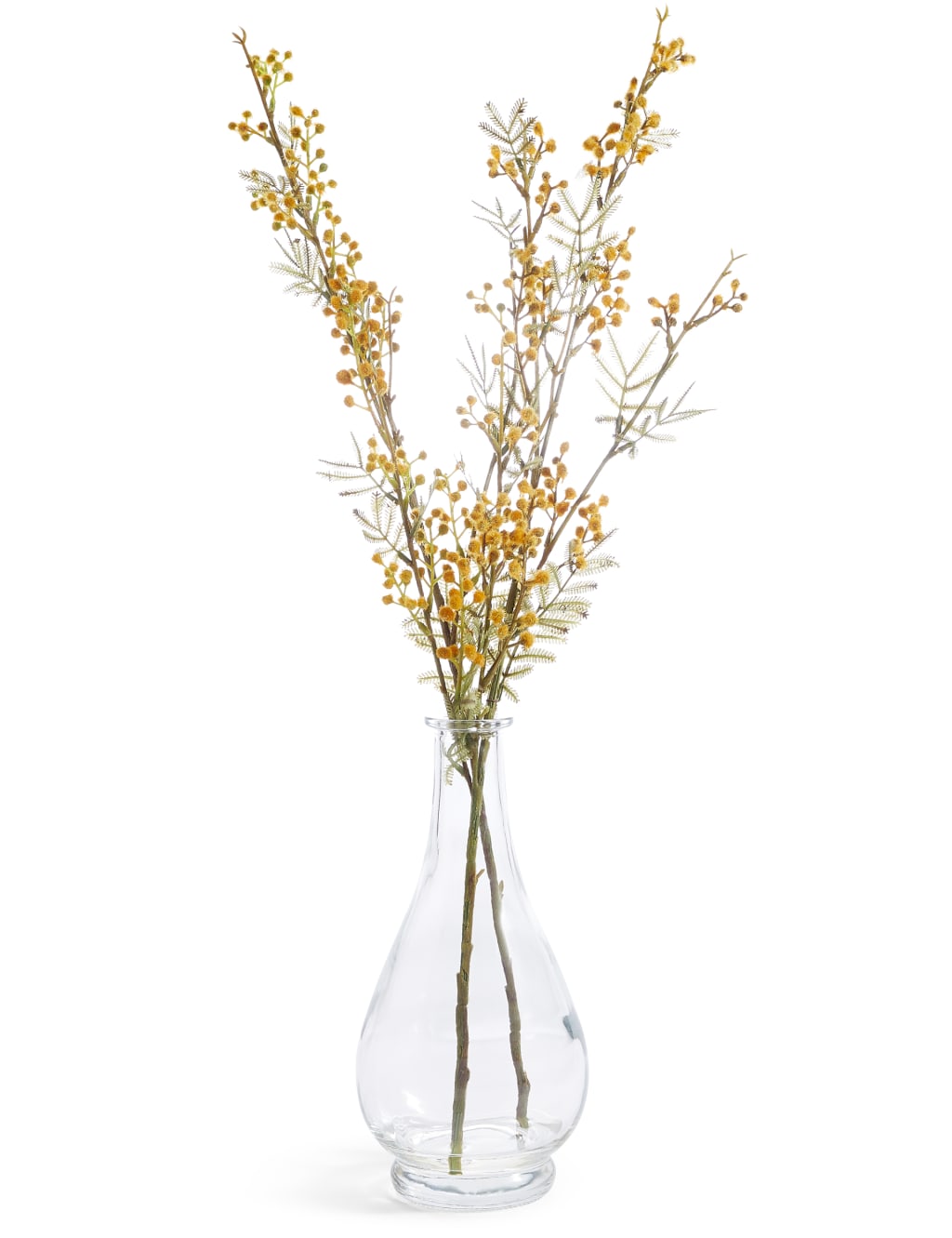 Mustard Mimosa in Clear Glass Bottle 1 of 3