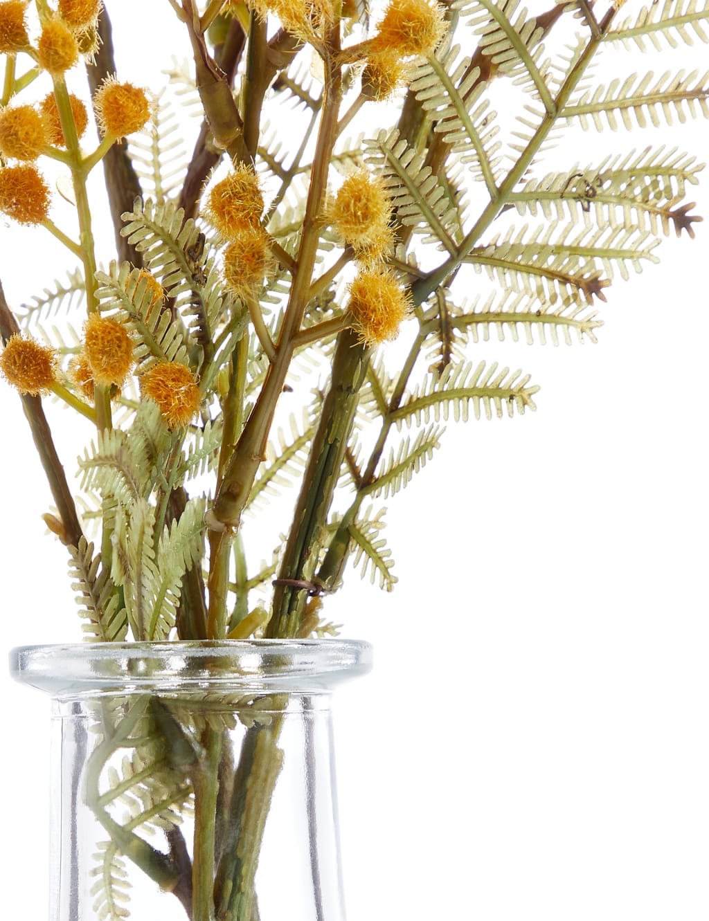 Mustard Mimosa in Clear Glass Bottle 3 of 3