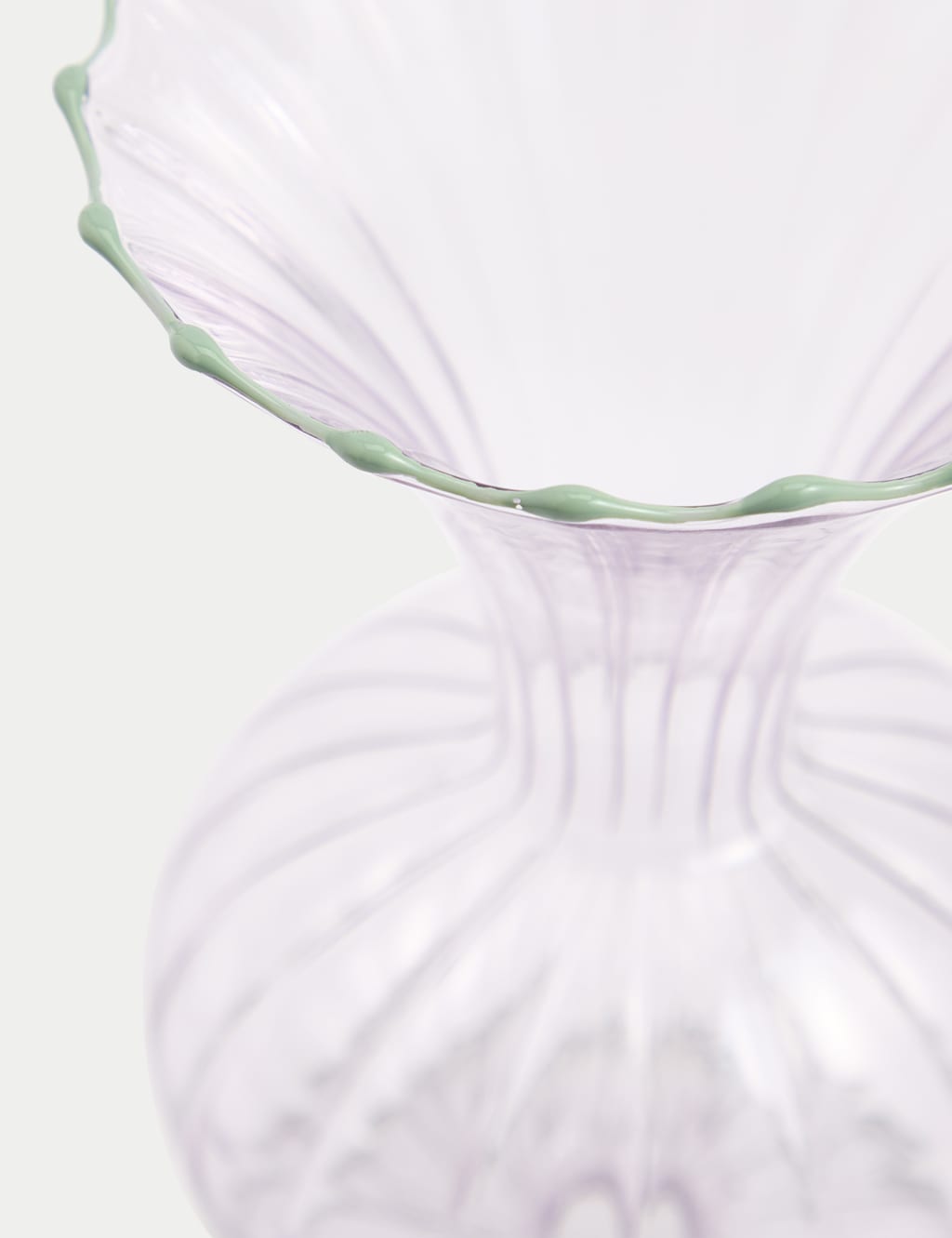 Small Ridged Glass Bud Vase 2 of 3