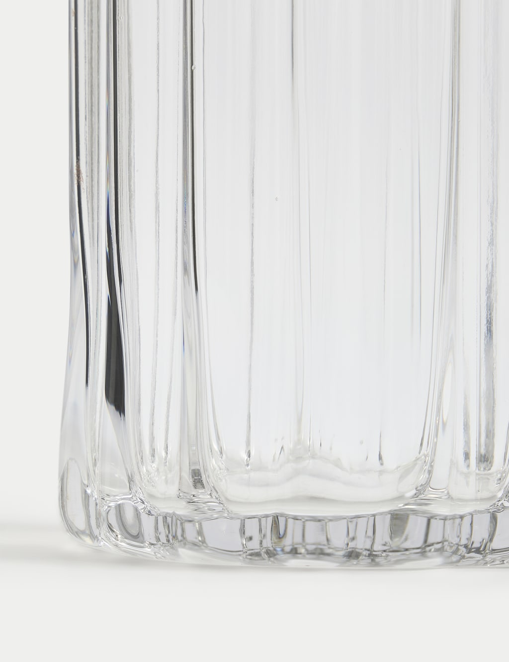 Ridged Glass Cylinder Vase 4 of 4