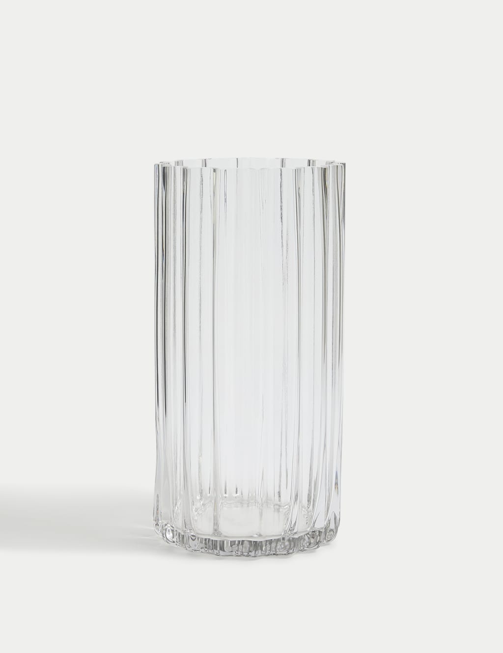 Ridged Glass Cylinder Vase 2 of 4