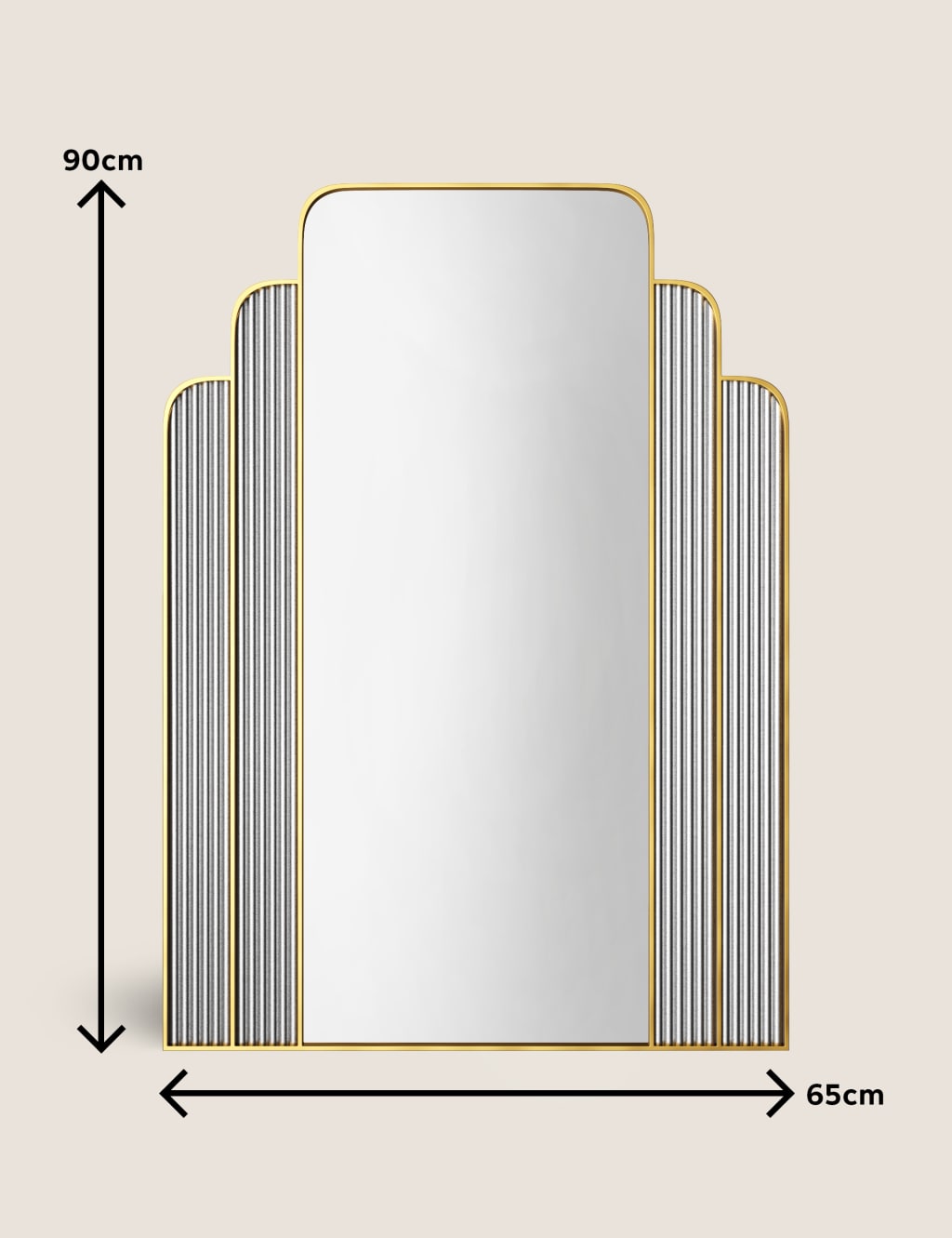Monroe Large Rectangular Wall Mirror 7 of 7