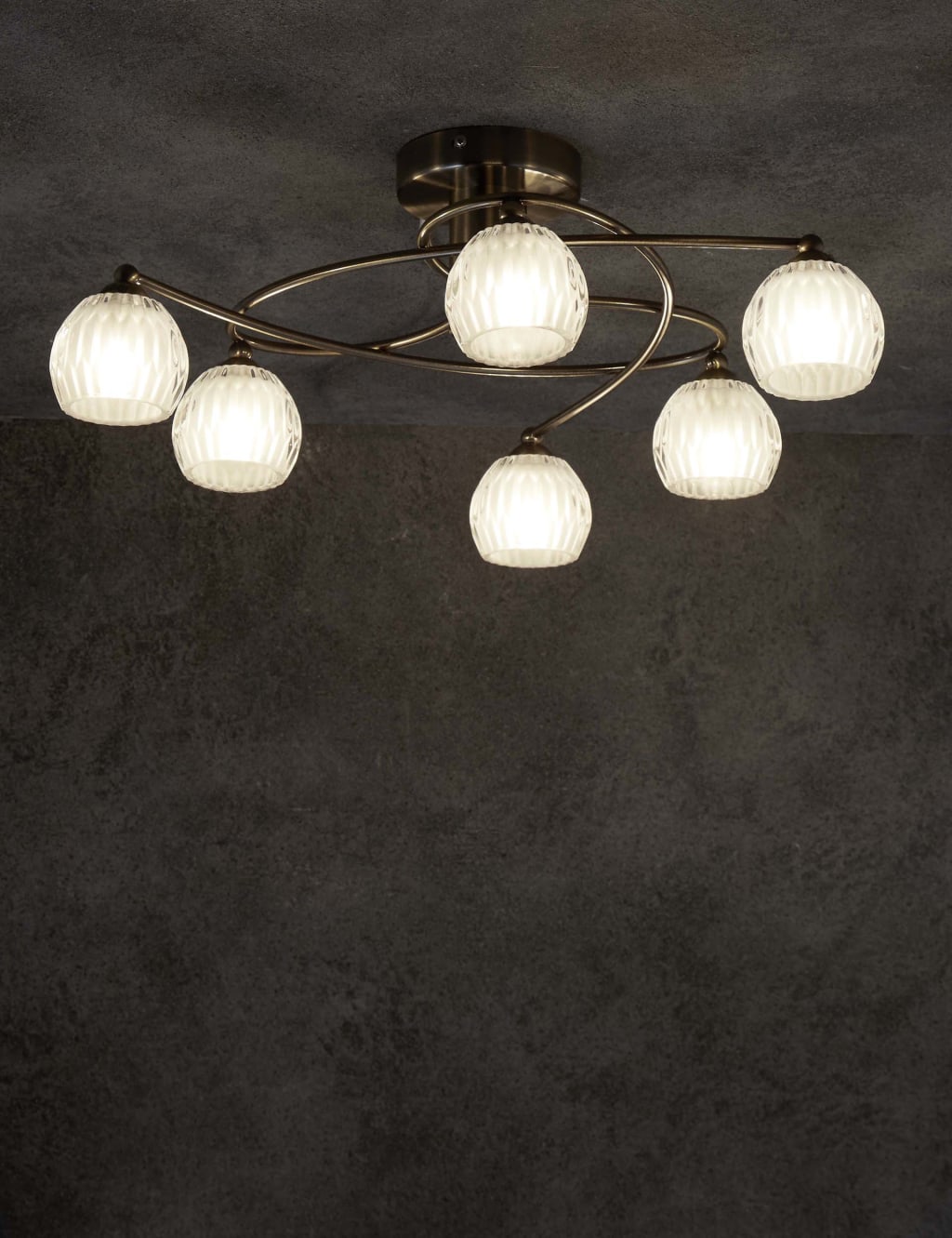 Swirl Arm Flush Ceiling Light 2 of 5