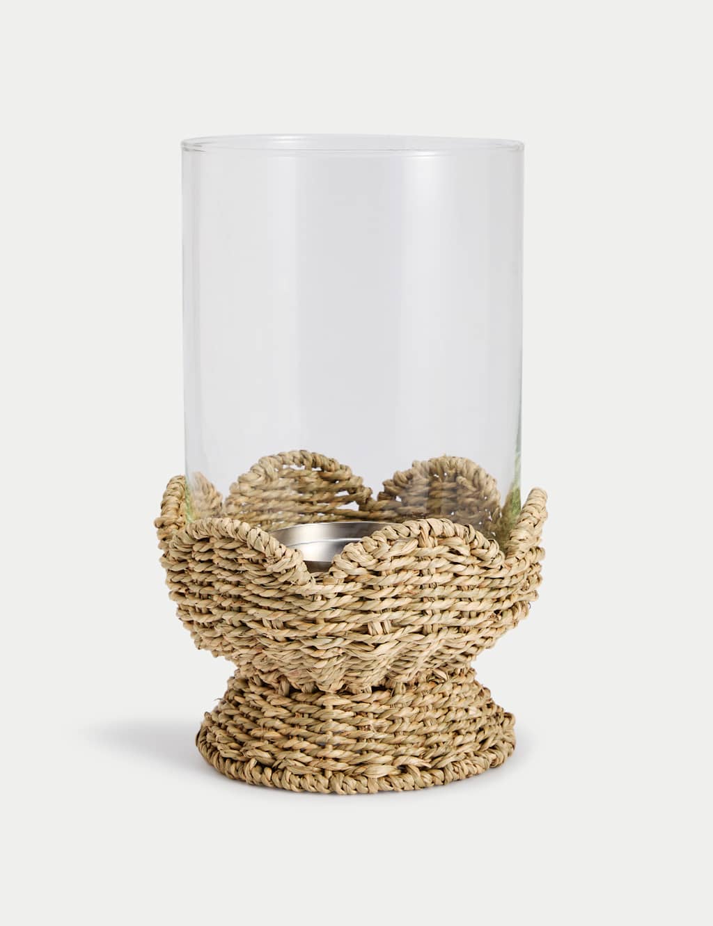 Seagrass Scallop Edge Hurricane Lantern 2 of 3