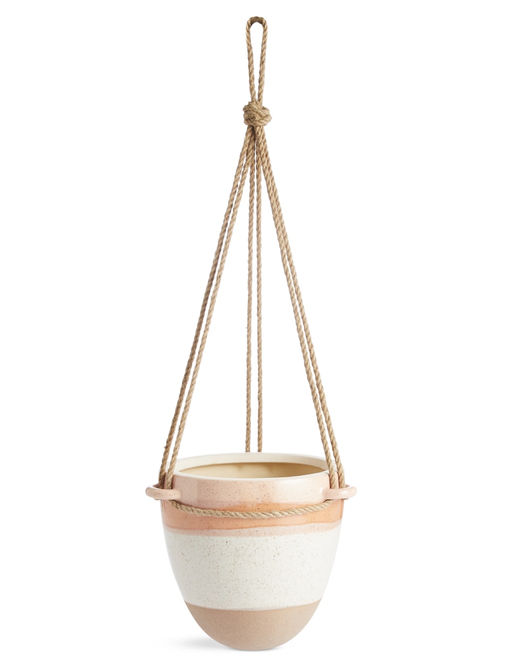 Hanging Pink Glazed Planter 1 of 4