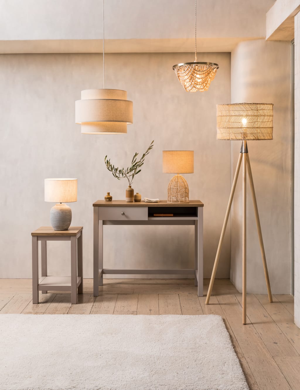 Aurelia Wooden Beaded Easy Fit Lamp Shade 6 of 6