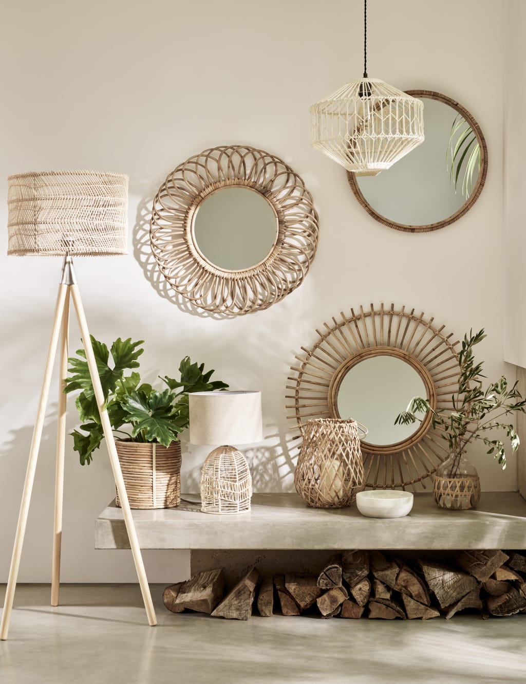 Casual Rattan Floor Lamp 6 of 8