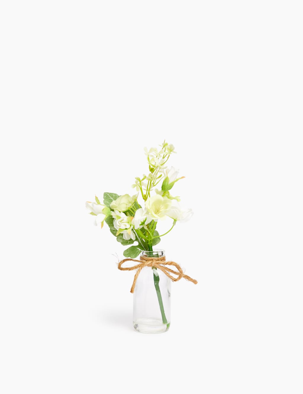 Artificial Small Flower Posey in Milk Bottle 1 of 3