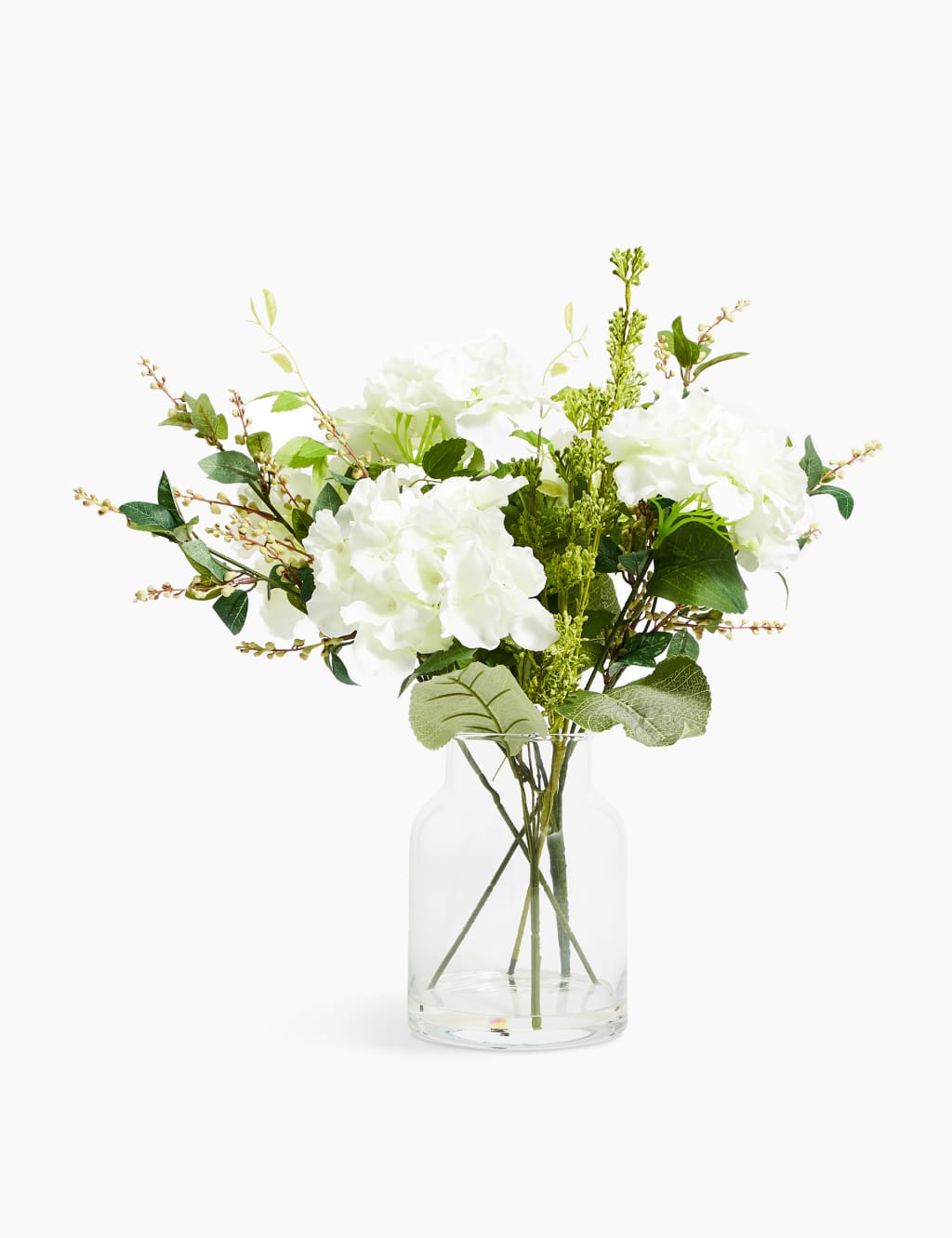 Artificial Hydrangea & Foliage Mix in Large Jar 2 of 3