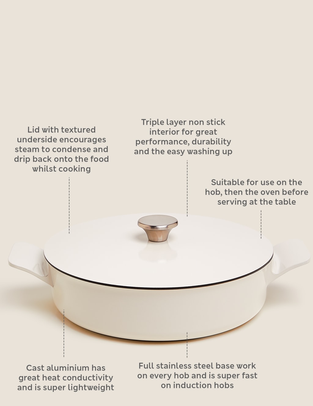 Cast Aluminium 4.5L Casserole Dish 6 of 6