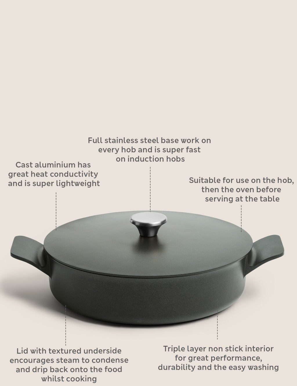 Cast Aluminium 4.5L Casserole Dish 7 of 7