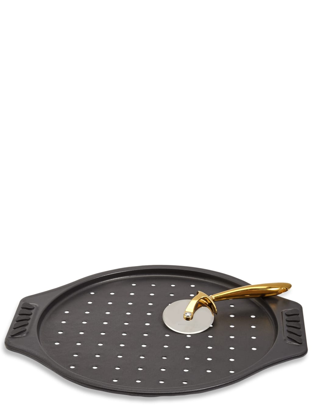 Chef Steel Pizza Cutter & Tray 1 of 4