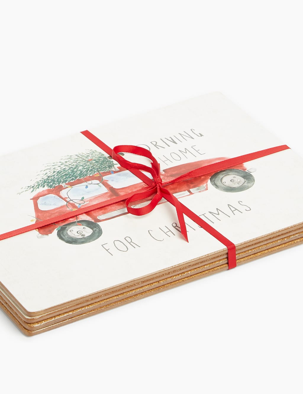 4 Pack Festive Cork Back Table Mats 3 of 3