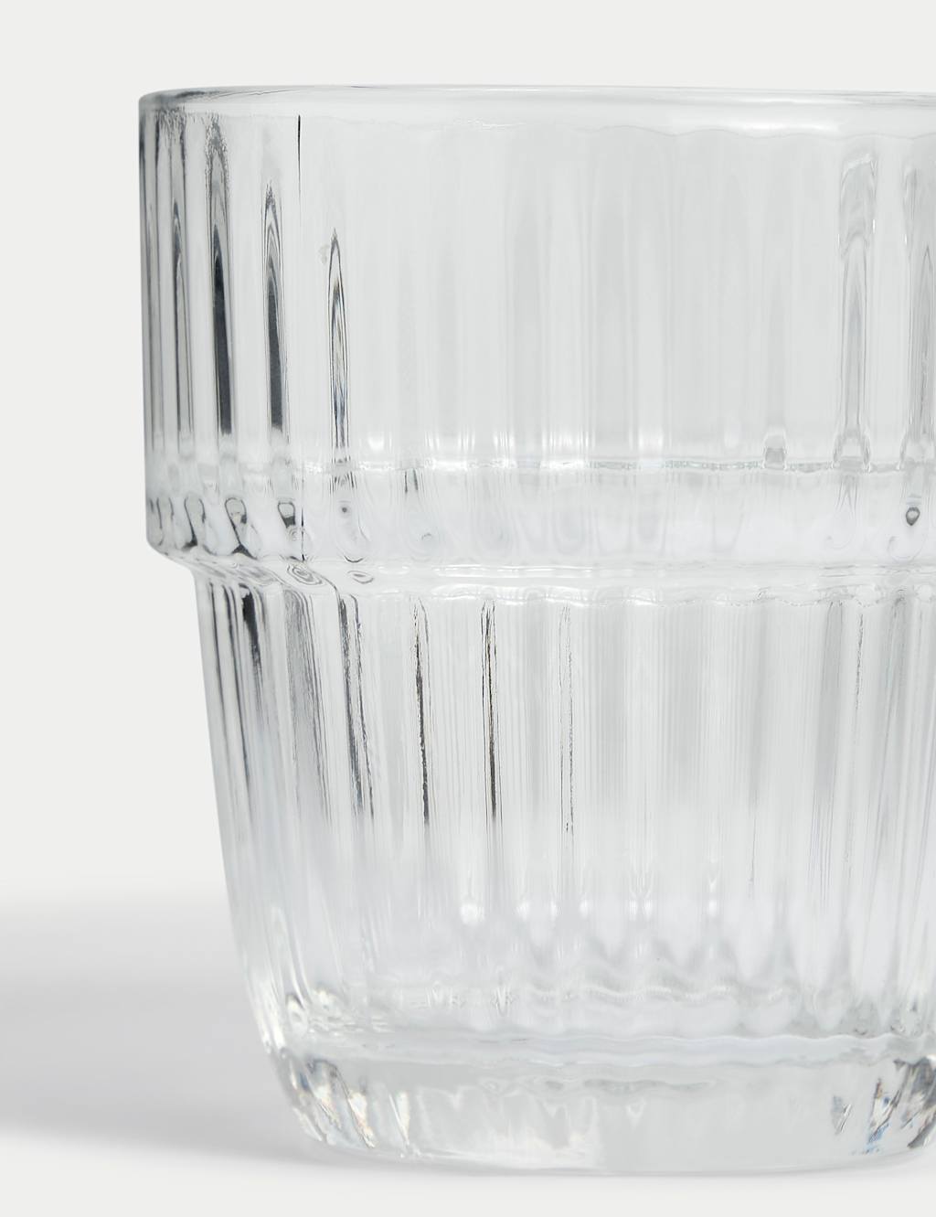 Ribbed Glass Cappuccino Cup 3 of 3