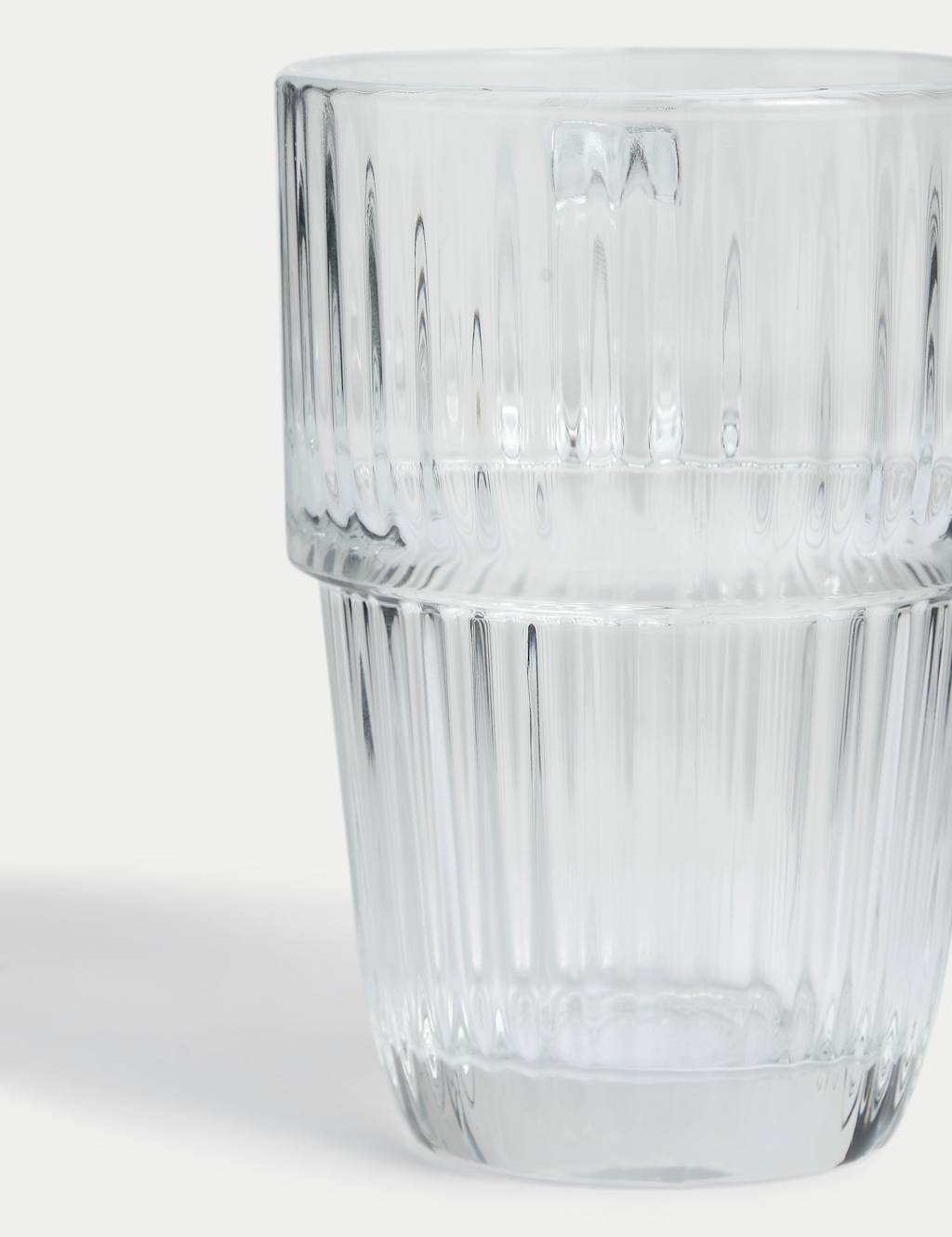 Ribbed Glass Latte Cup 3 of 3