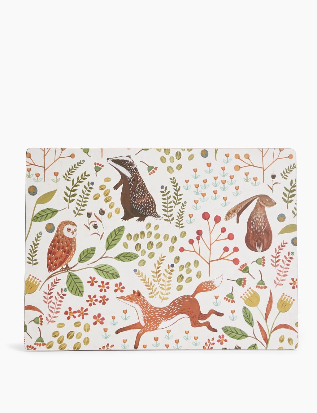 Set of 4 Woodland Print Placements 3 of 4