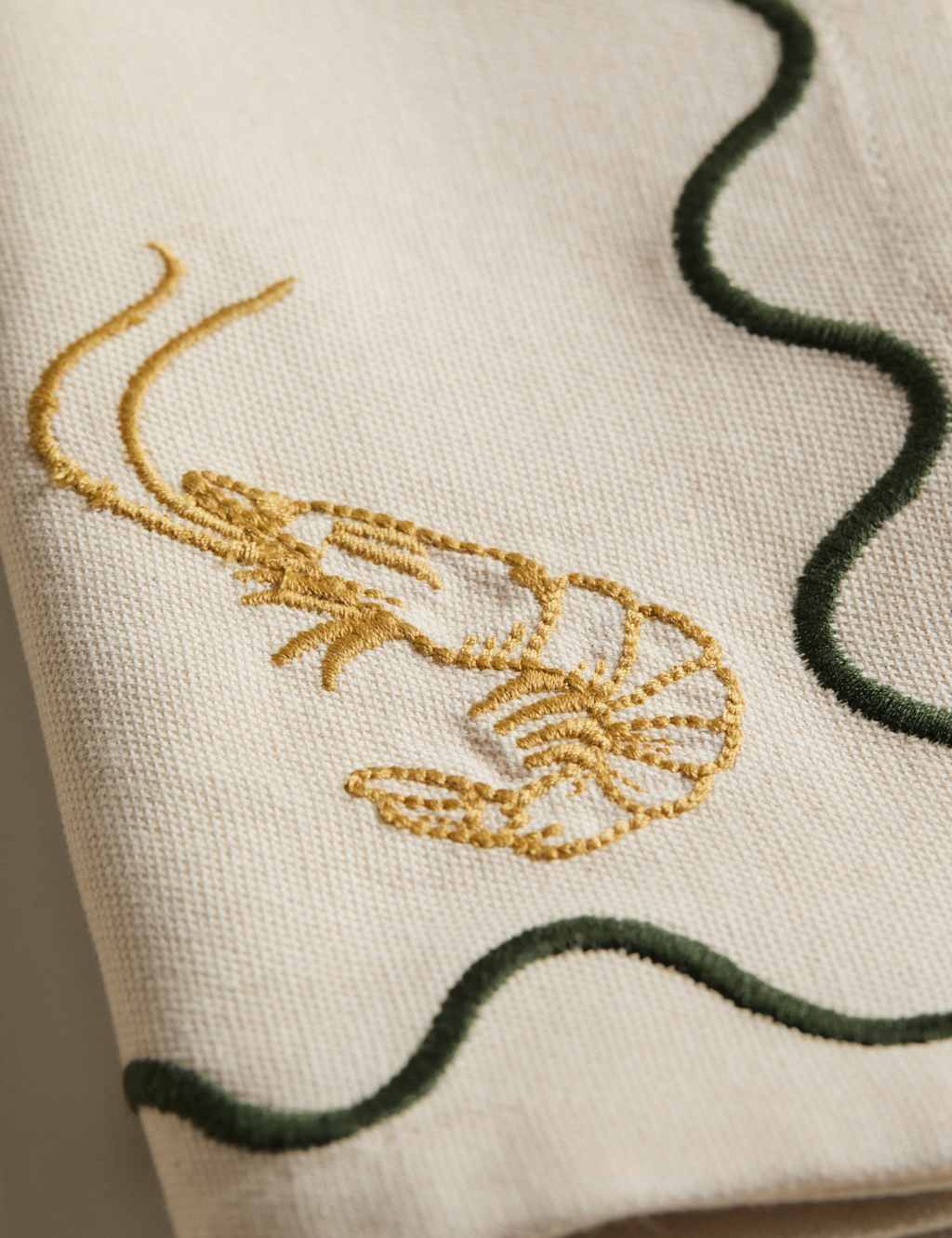 Set of 4 Pure Cotton Bistro Embroidered Napkins 2 of 4