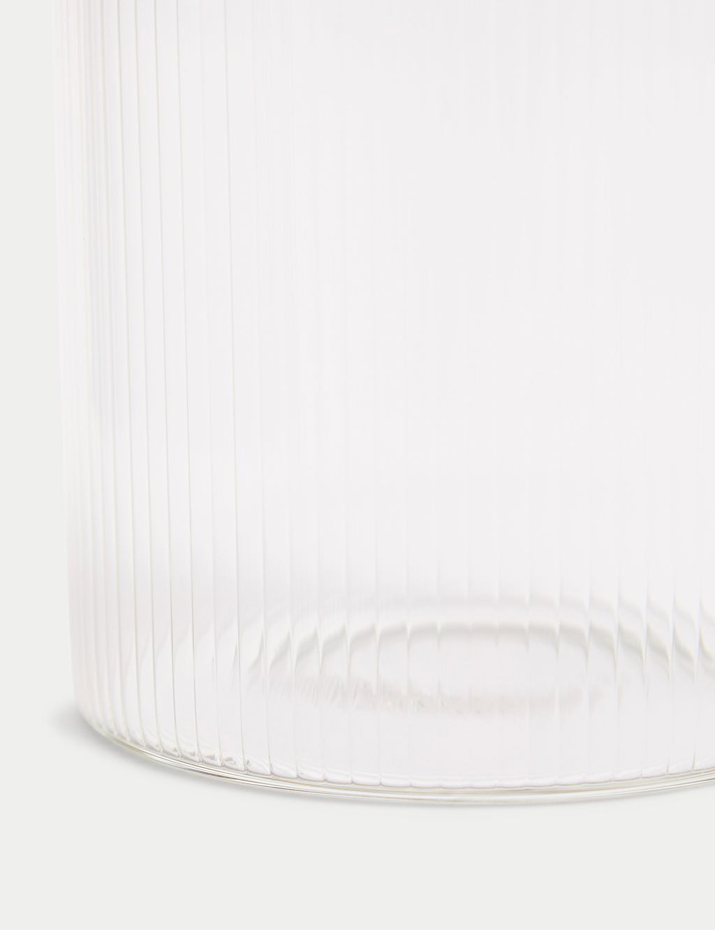 Ribbed Glass Sugar Pot 3 of 3
