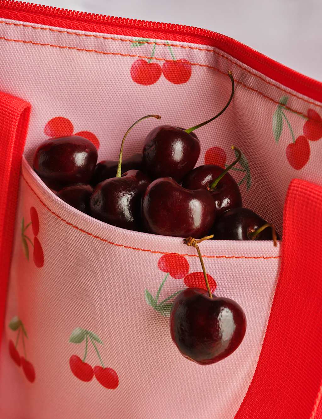Cherry Print Picnic Cool Bag 5 of 8
