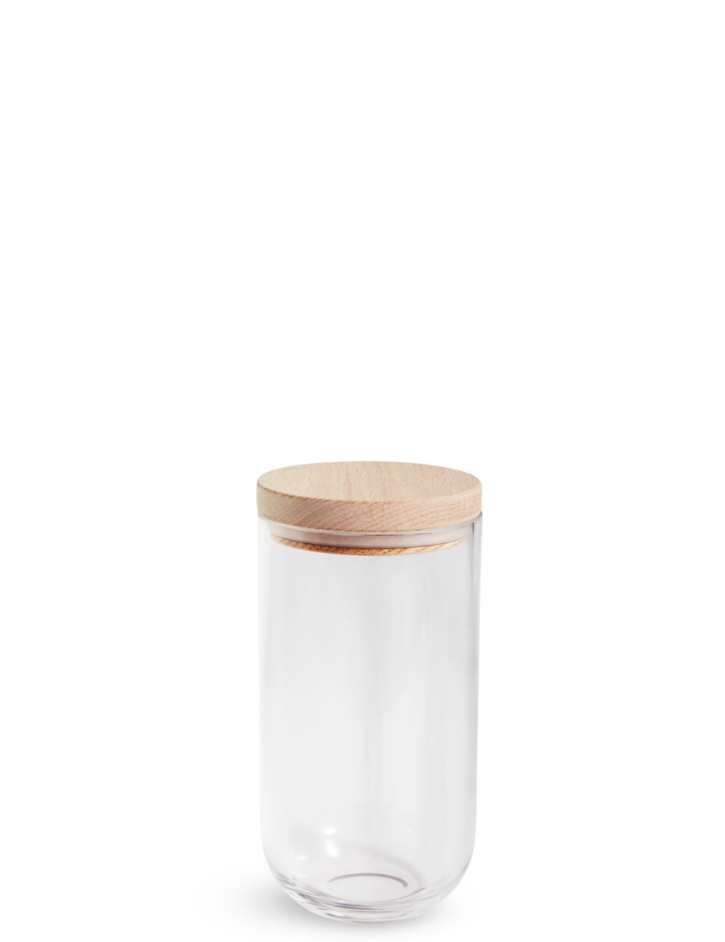 Oak Glass & Wood Lid Large Storage 1 of 2