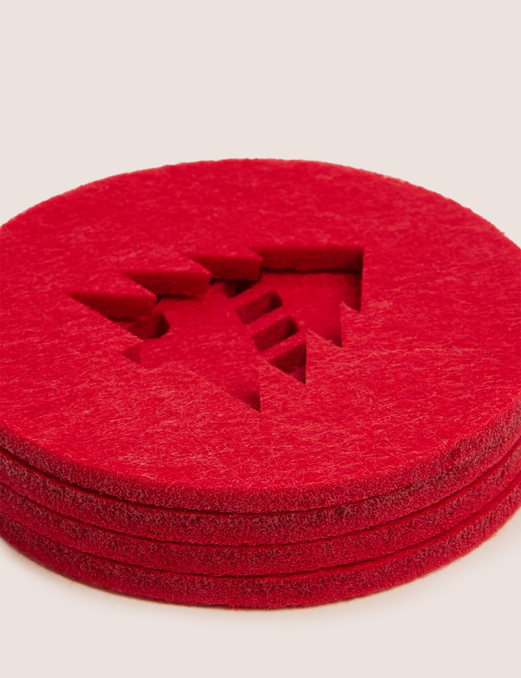 Set of 4 Christmas Felt Coasters 2 of 3