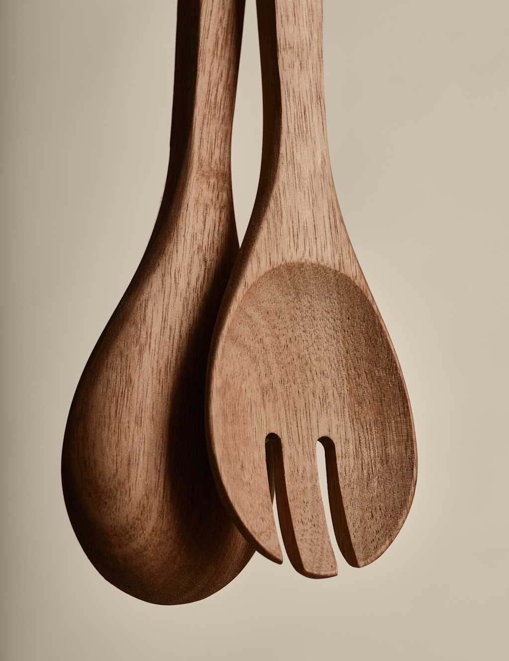Wooden Salad Servers 2 of 7
