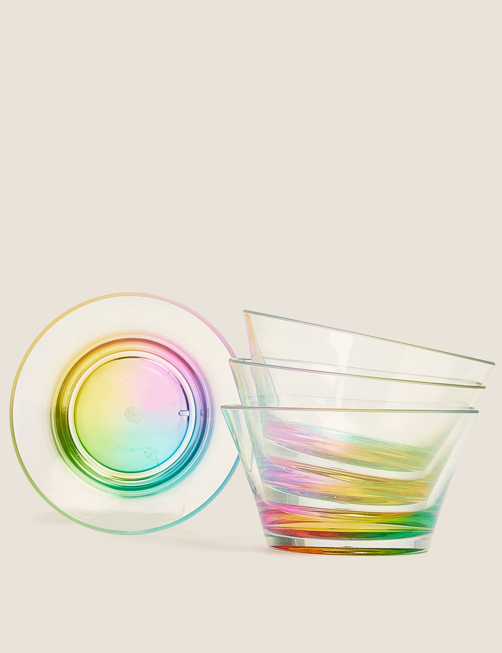 Set of 4 Rainbow Small Picnic Bowls 1 of 5