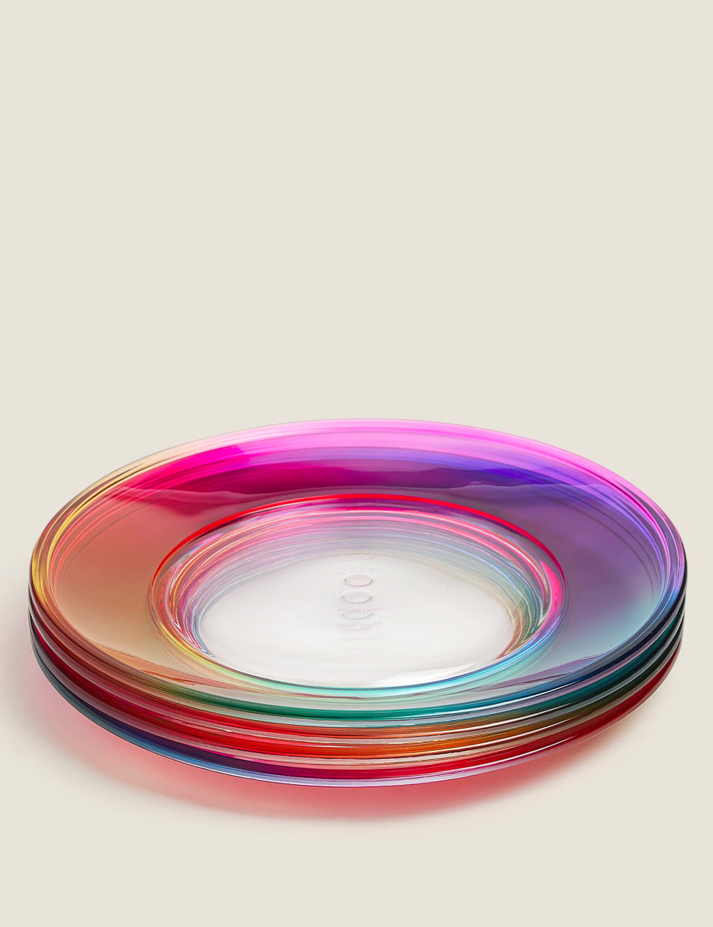 Set of 4 Rainbow Picnic Side Plates 3 of 3