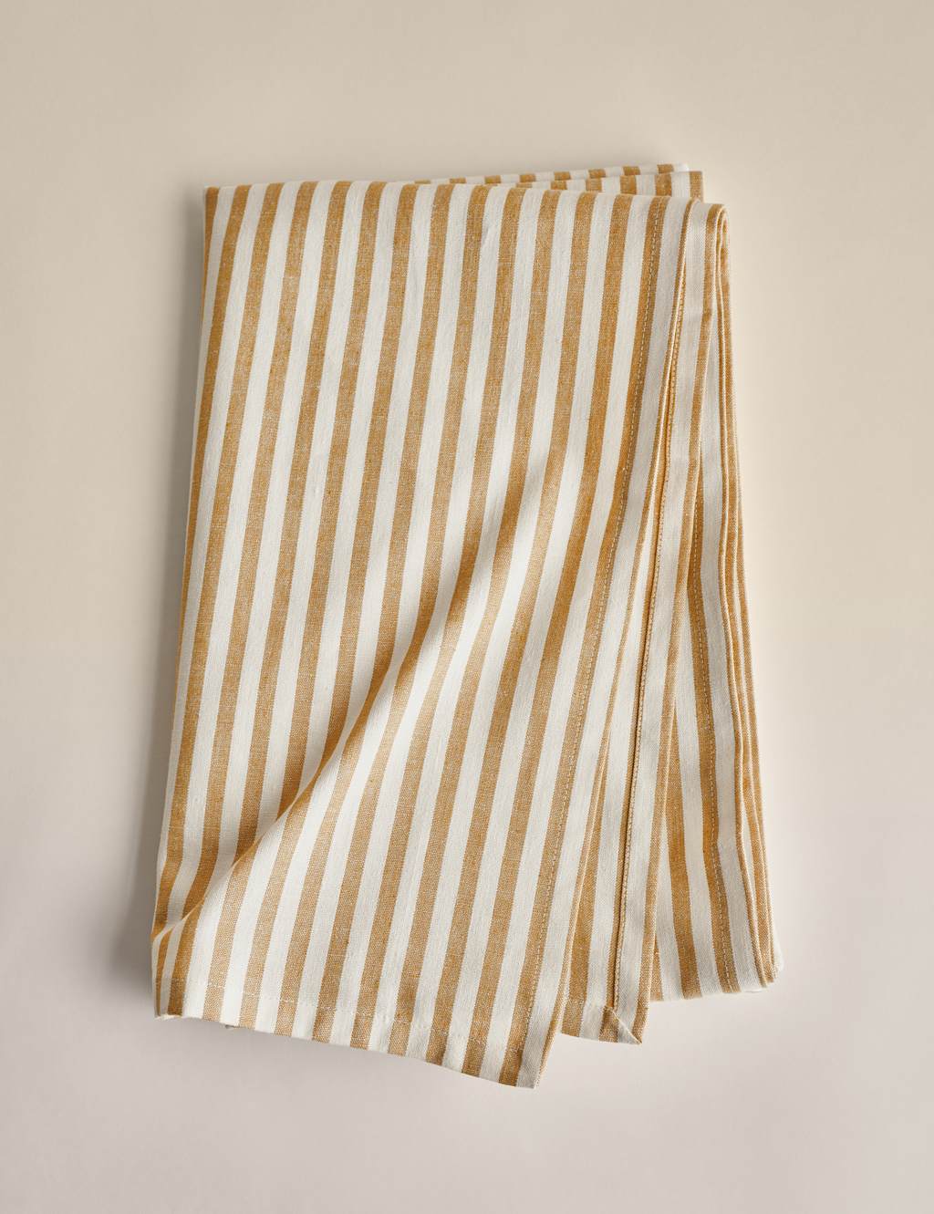 Cotton with Linen Striped Tablecloth 3 of 5