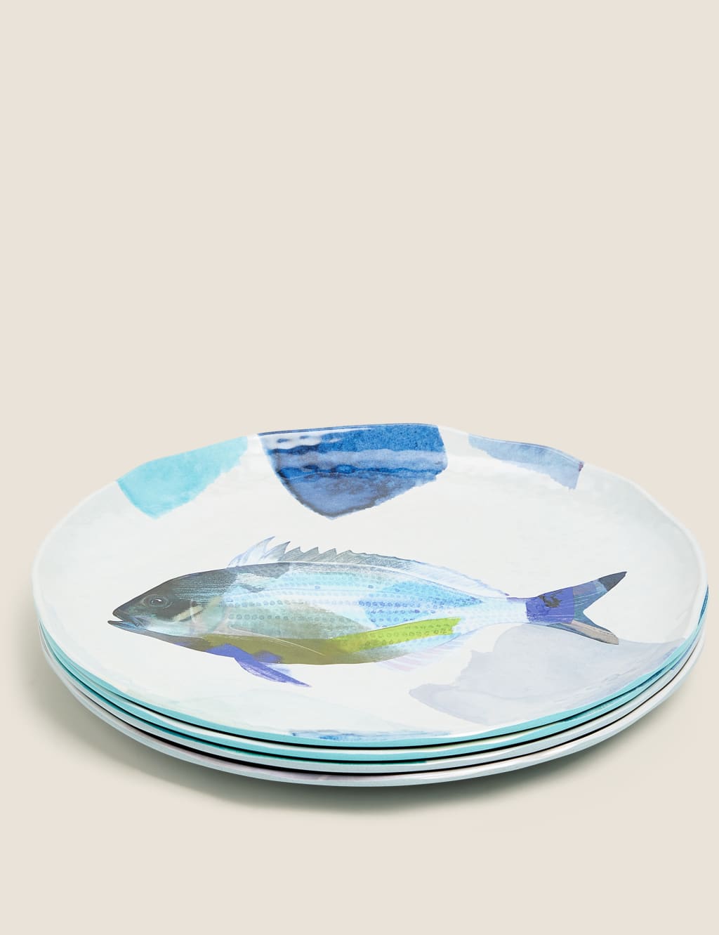 Set of 4 Nautical Dinner Plates 3 of 4