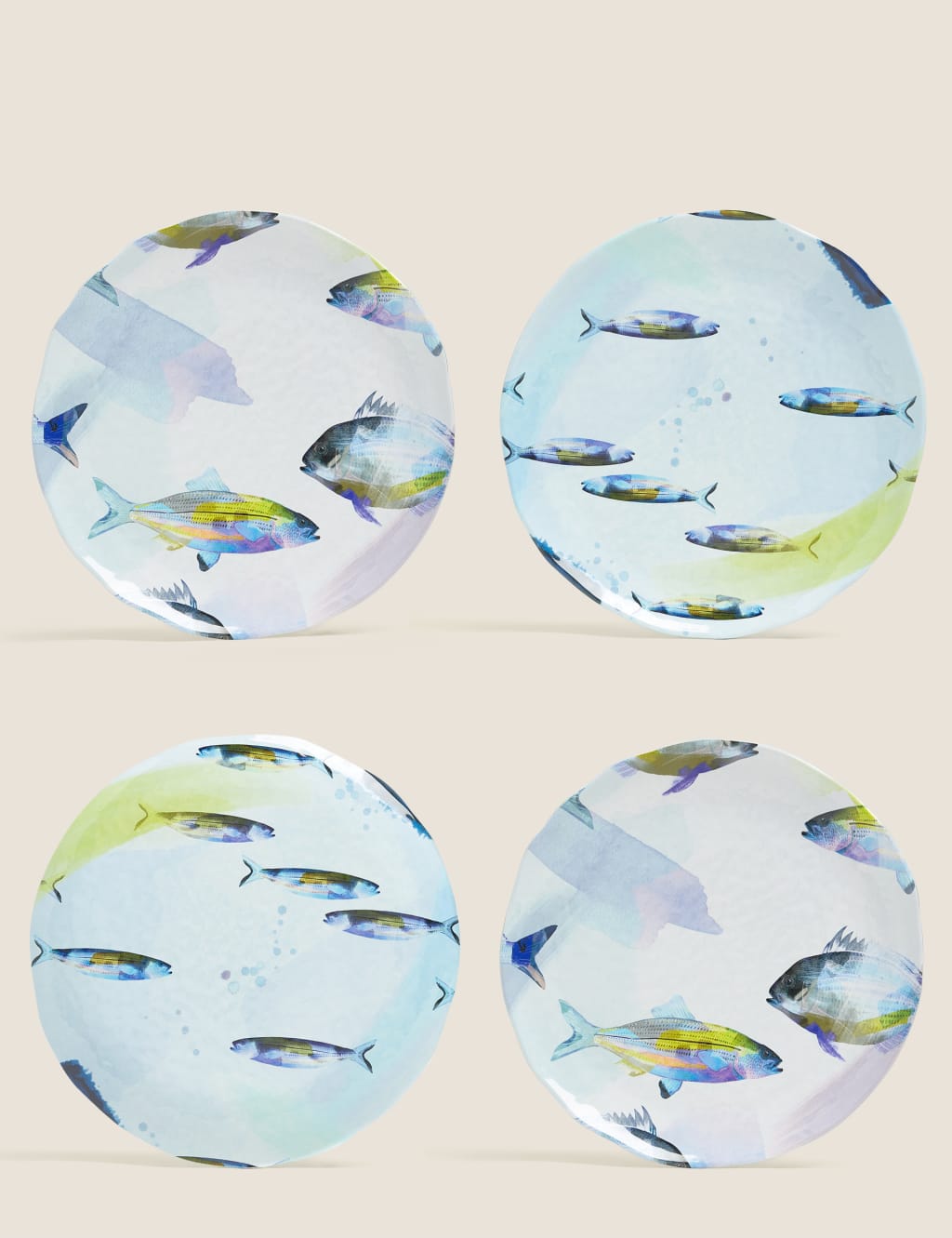 Set of 4 Nautical Side Plates 2 of 4