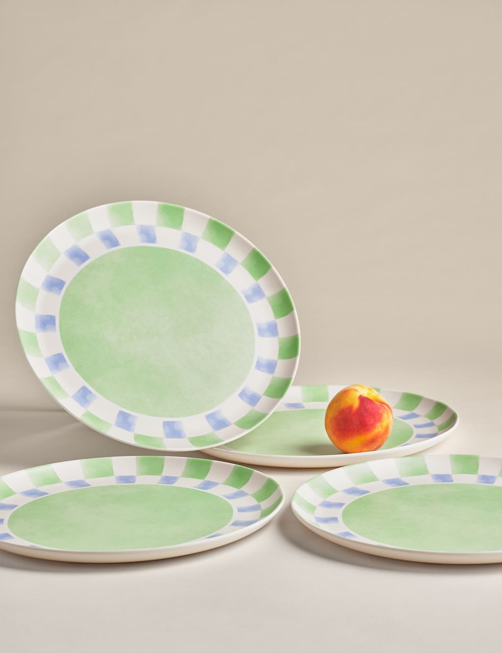 Set of 4 Summer Brights Picnic Dinner Plates 6 of 7