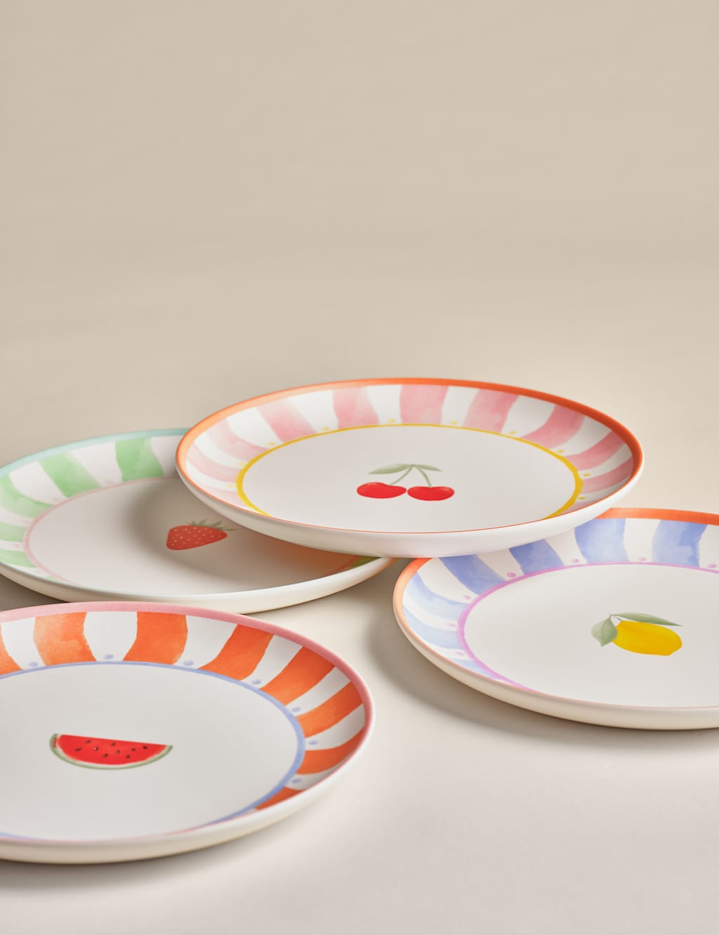 Set of 4 Summer Brights Icon Picnic Side Plates 4 of 6
