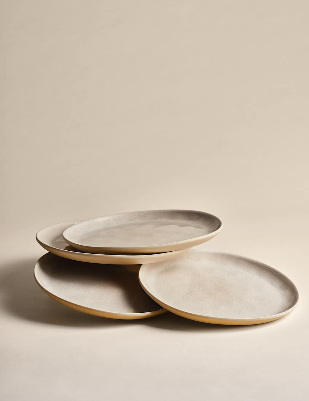 Set of 4 Linen Reactive Picnic Side Plates 5 of 5
