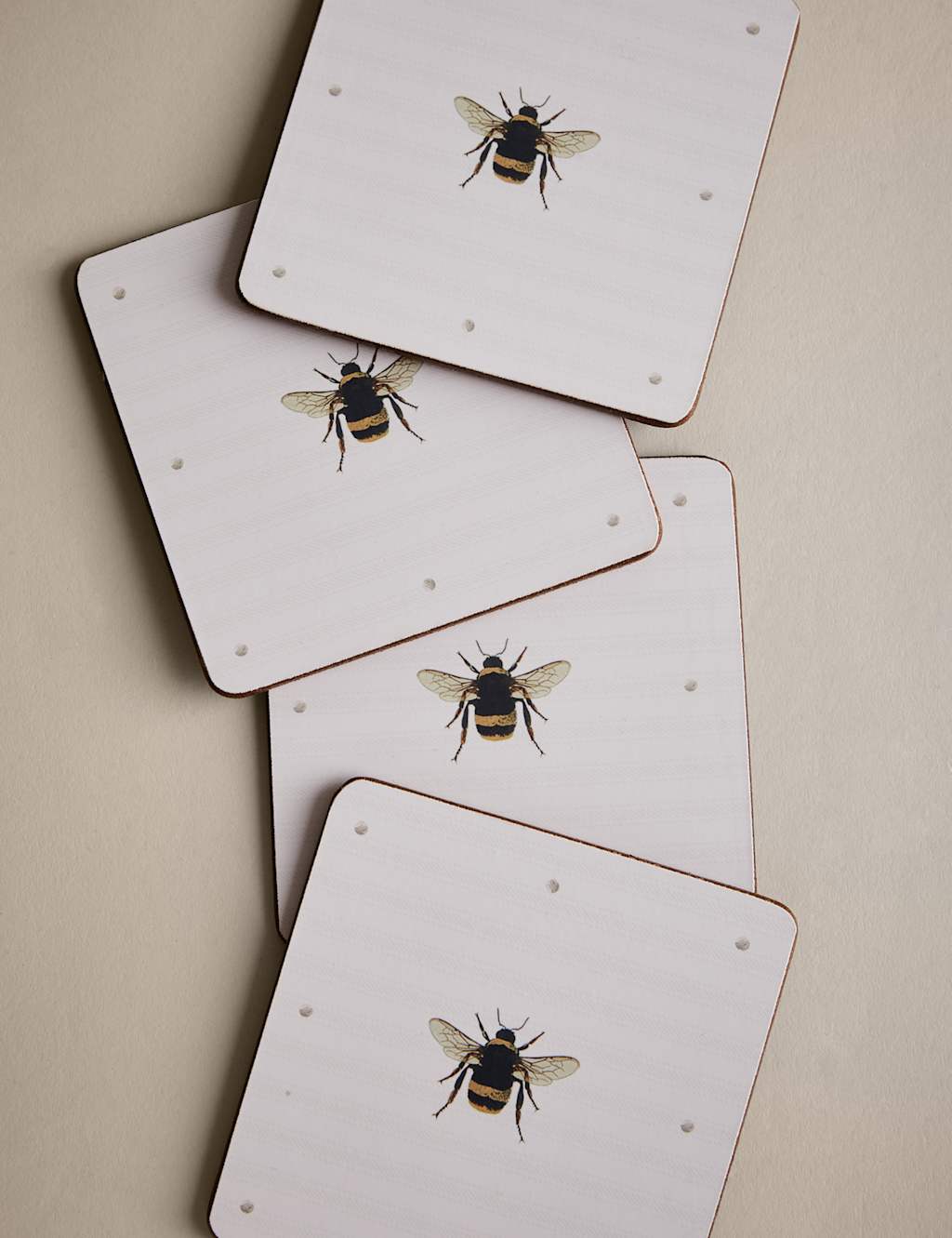 Set of 4 Bee Print Placemats & 4 Coasters 2 of 4