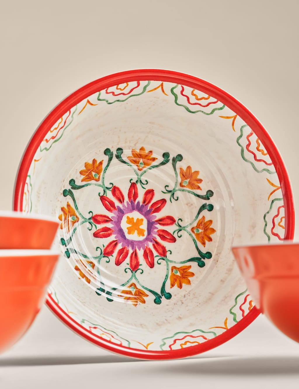 Set of 4 Boho Picnic Cereal Bowls 3 of 6