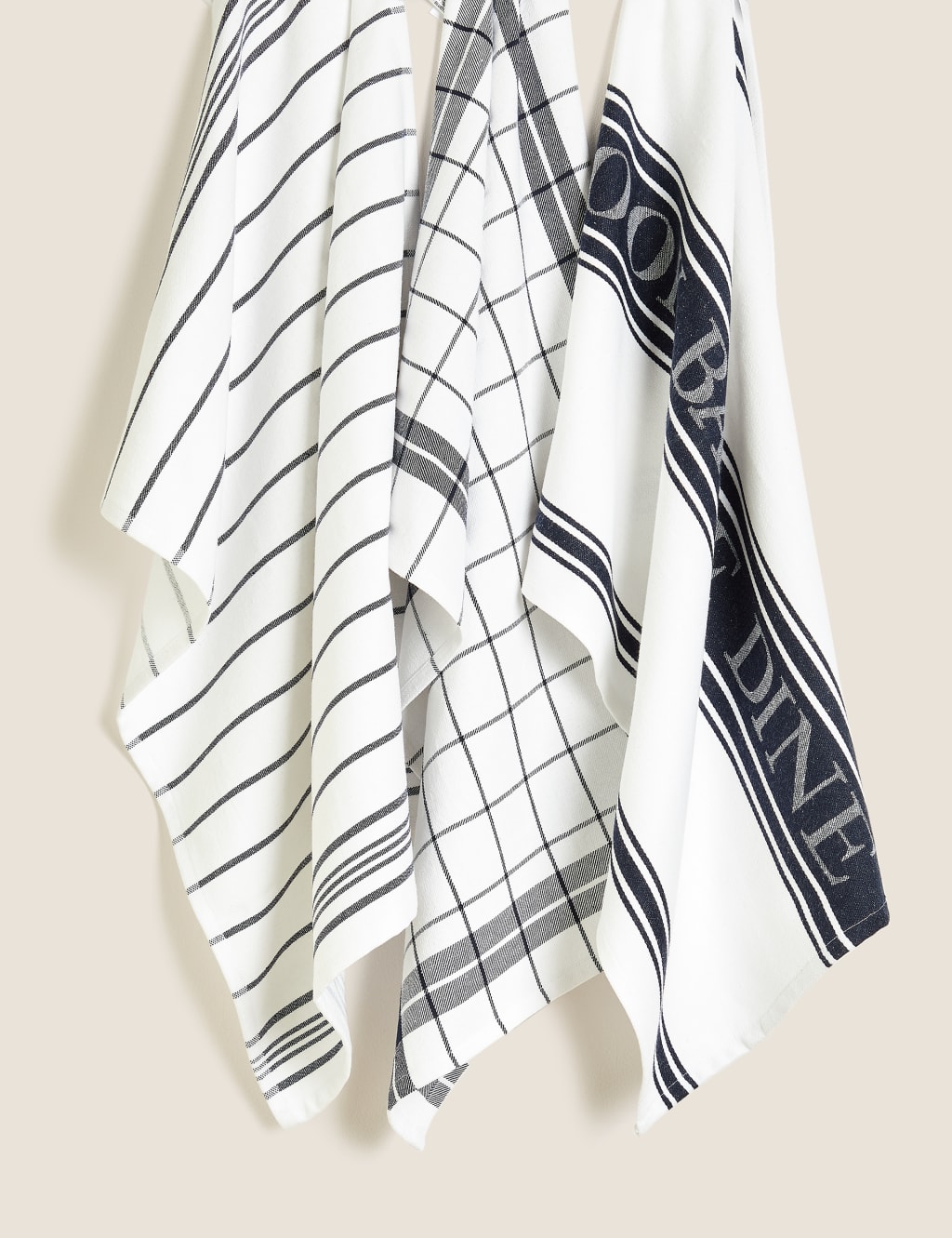 Set of 3 Cotton Rich Striped Tea Towels 3 of 3