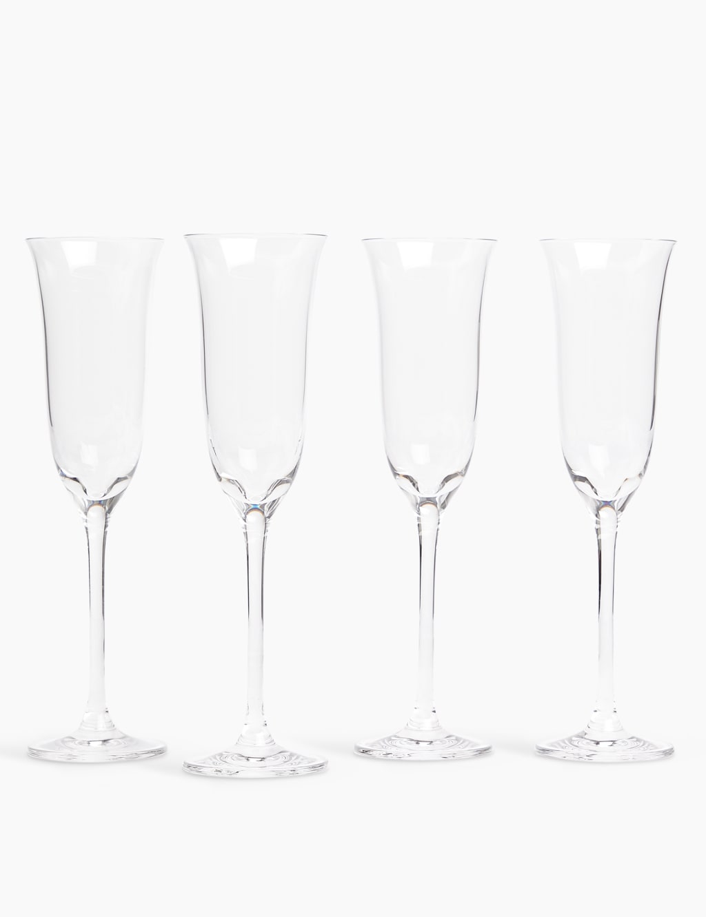 Set of 4 Tulip Crystal Champagne Flutes 1 of 3