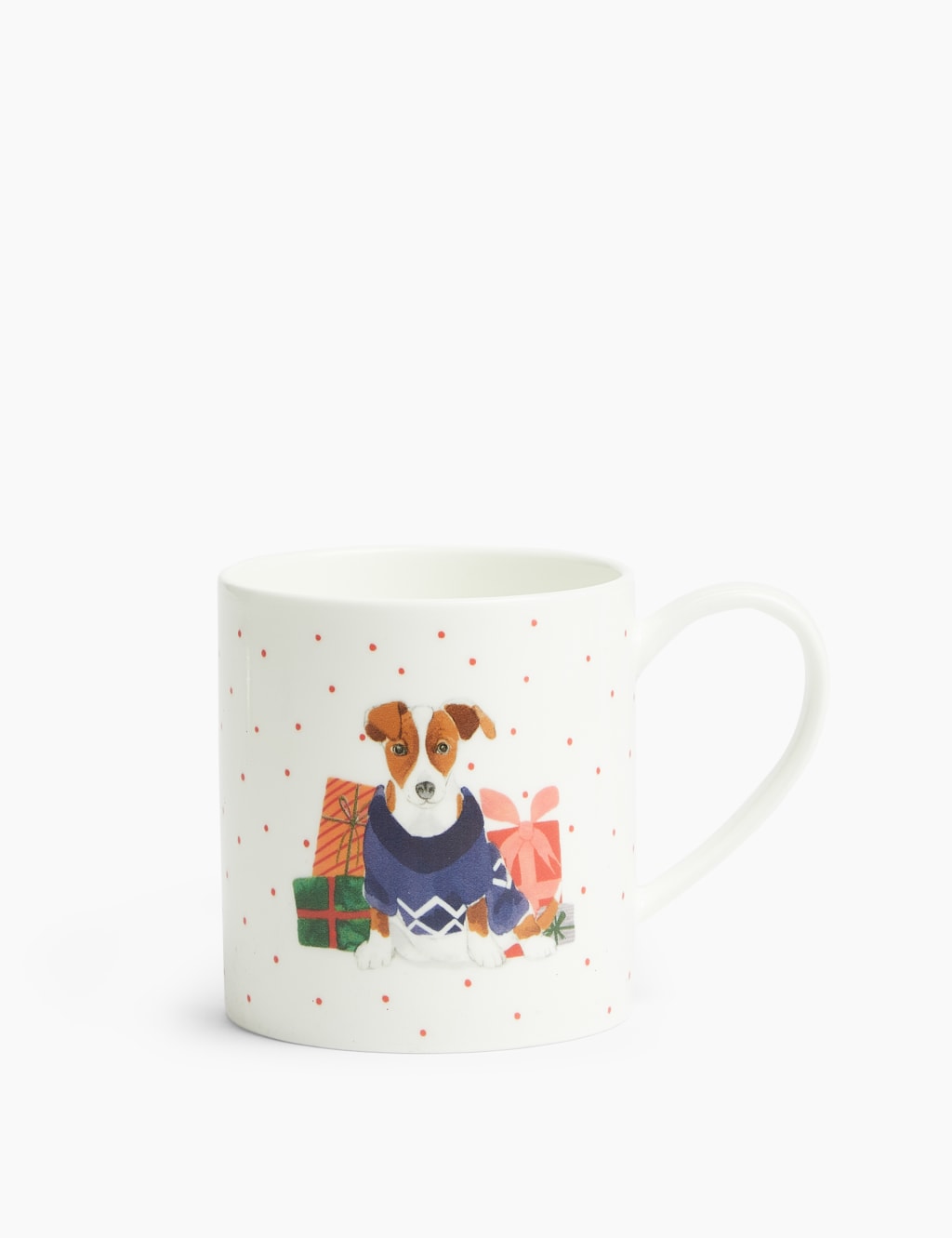 Christmas Jinty Dog Print China Mug 1 of 2
