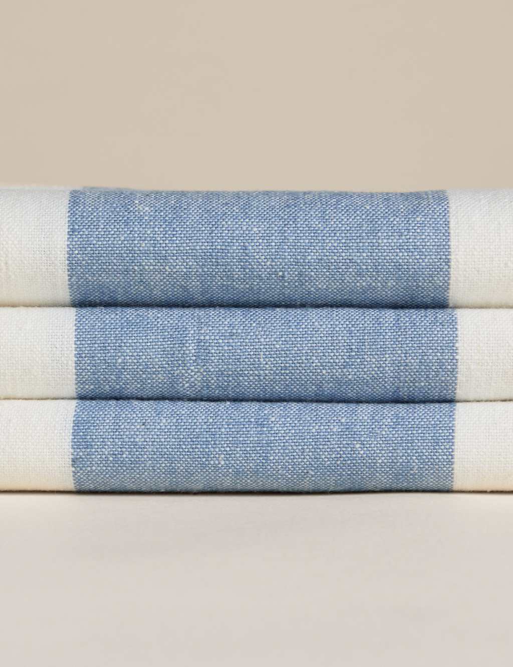 Cotton with Linen Wide Stripe Tablecloth 4 of 6