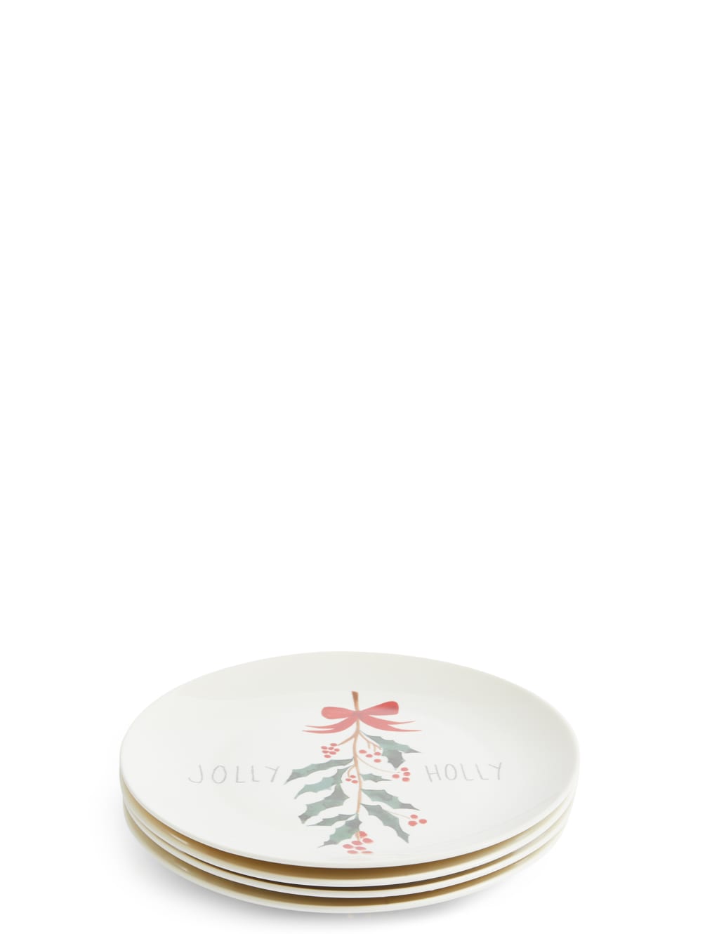 Set of 4 Christmas Slogan Side Plates 2 of 8