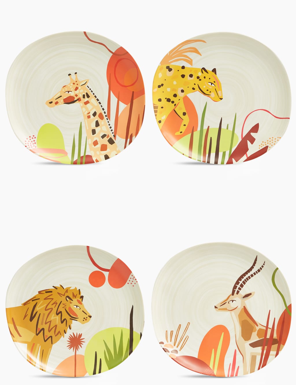 Set of 4 Jungle Dinner Plates 2 of 6