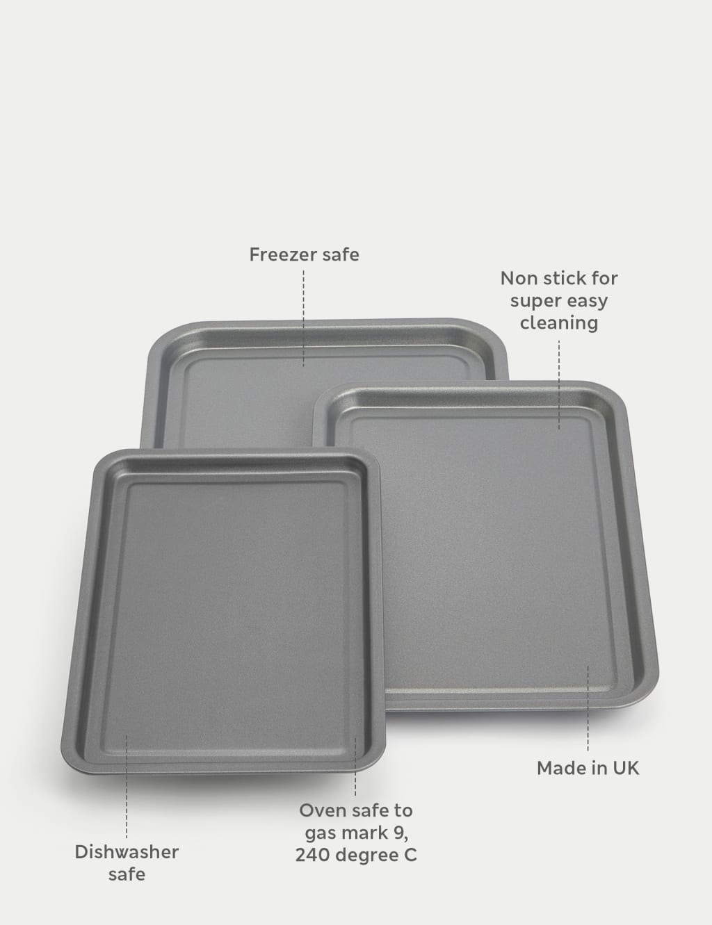 3 Piece Carbon Steel Oven Trays 5 of 5