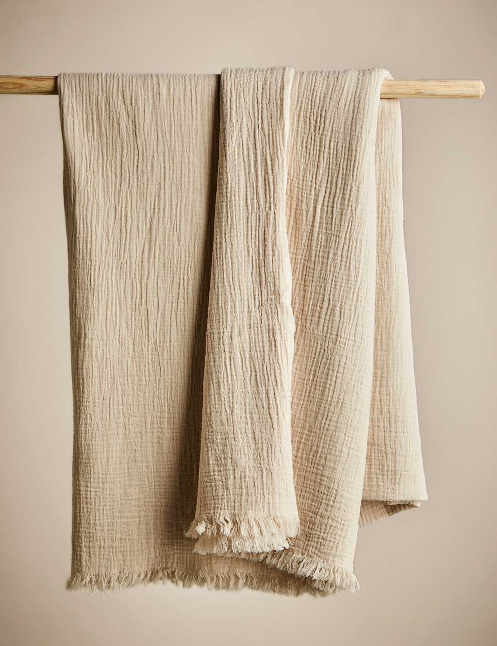 Pure Cotton Frayed Edge Muslin Tablecloth 3 of 7