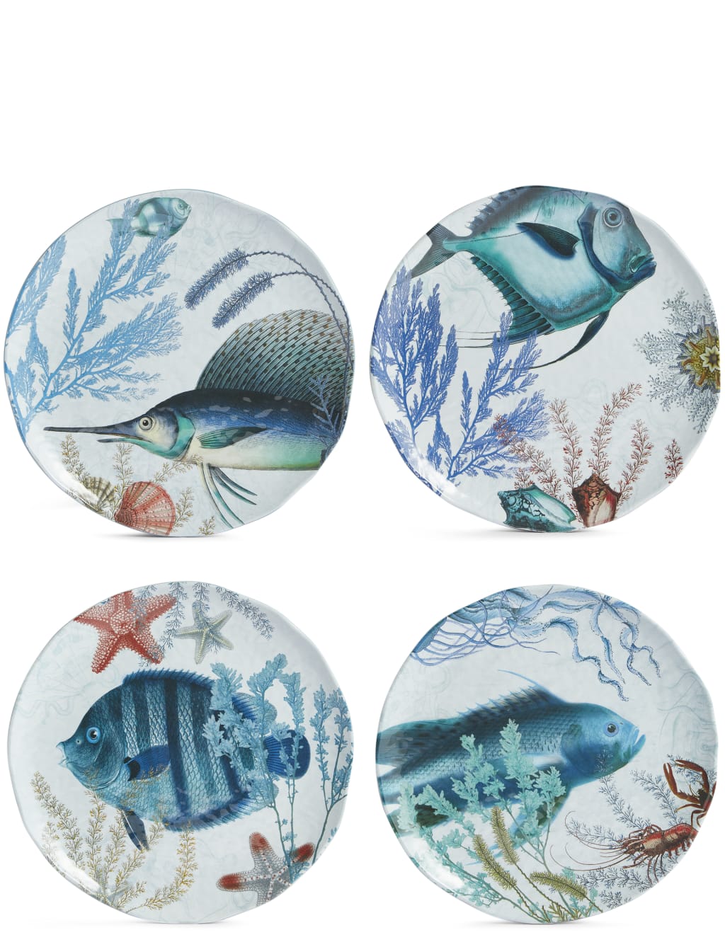 Set of 4 Nautical Side Plates 1 of 7