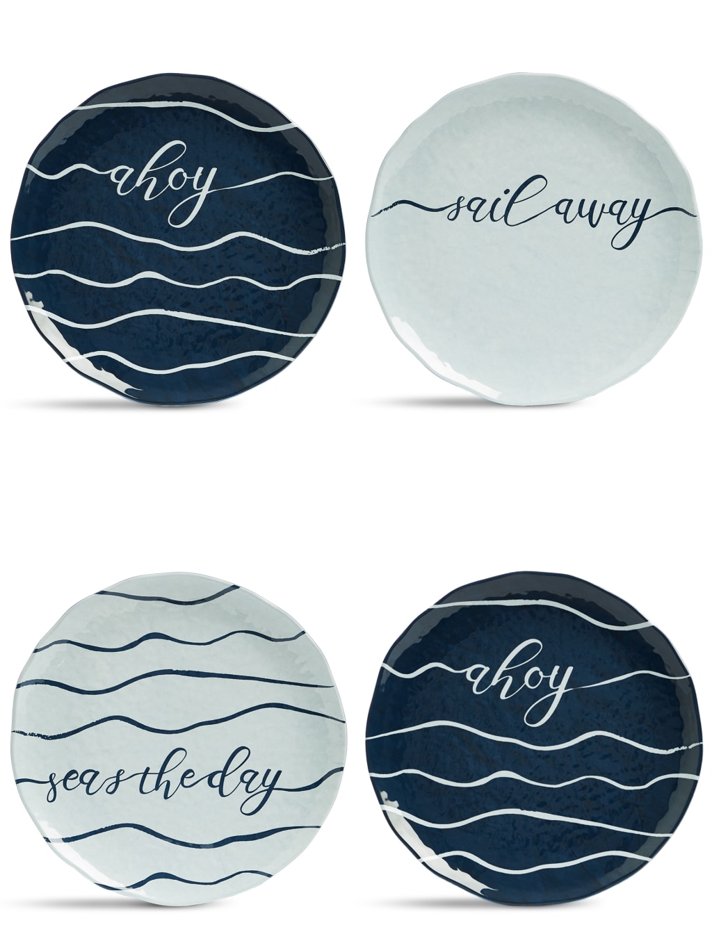 Set of 4 Nautical Side Plates 2 of 5