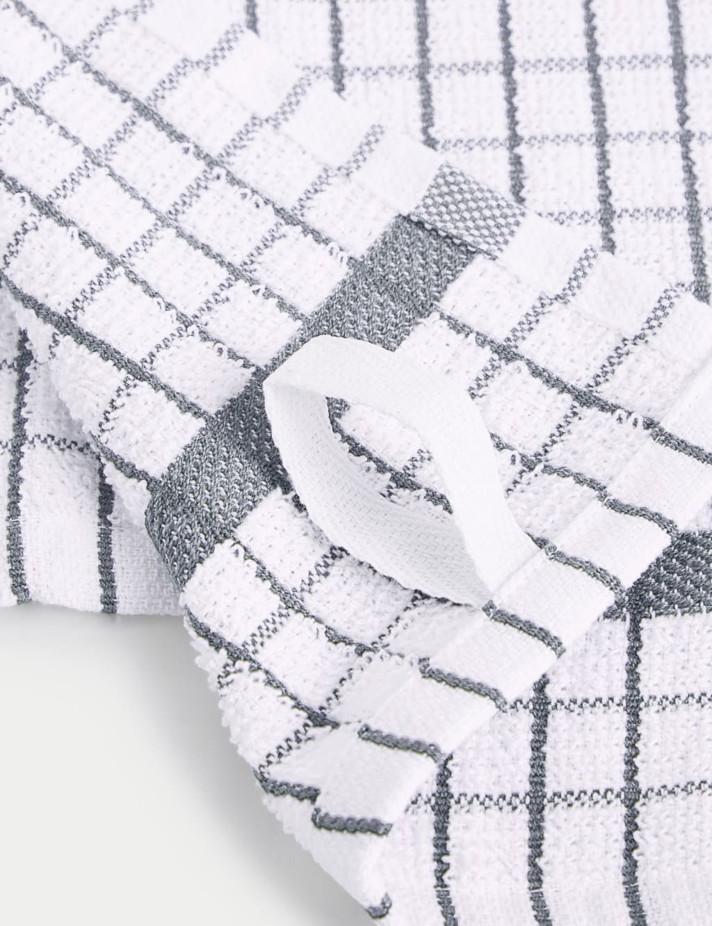 Set of 5 Checked Terry Tea Towels 3 of 3