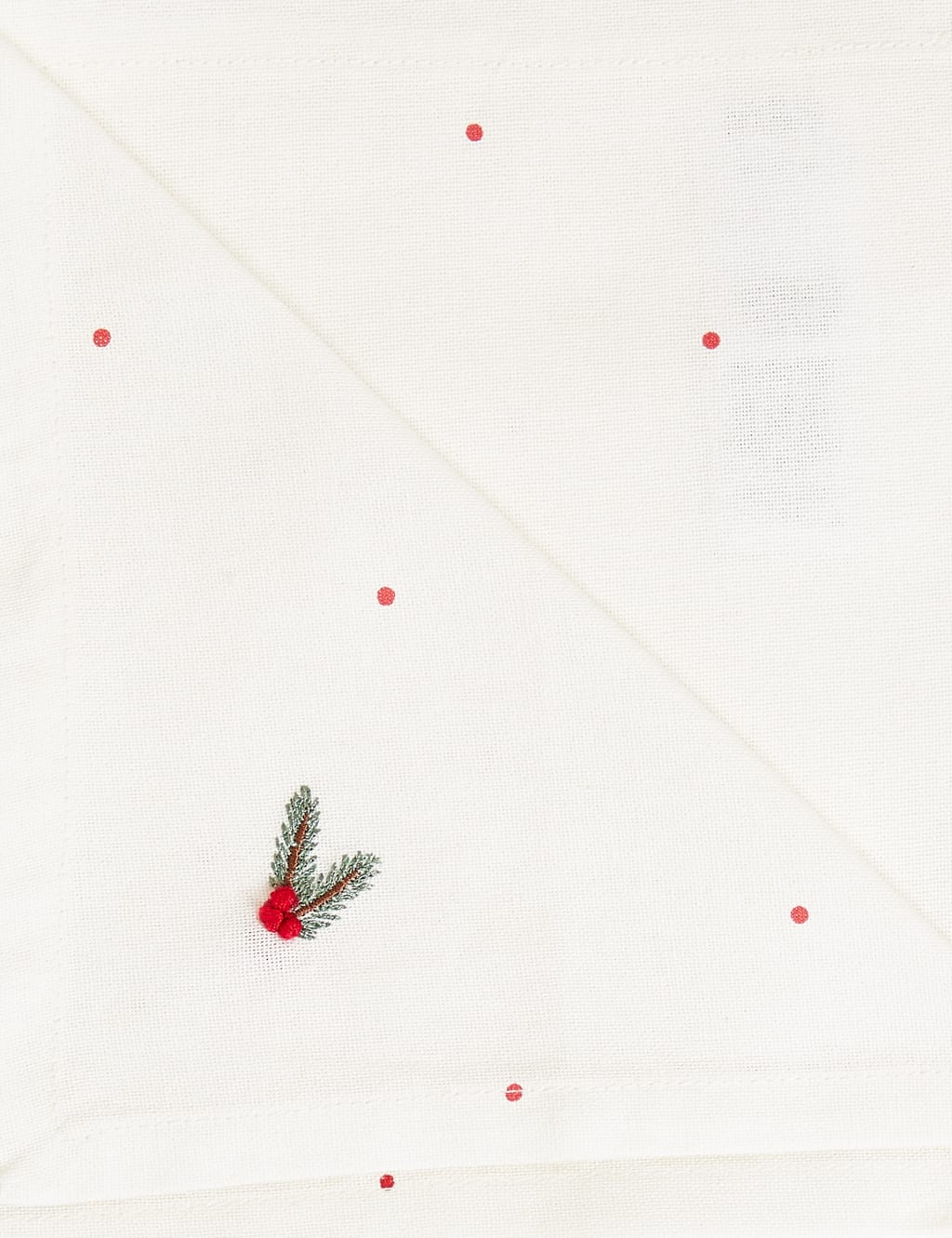 Set of 4 Pure Cotton Holly Napkins 3 of 4