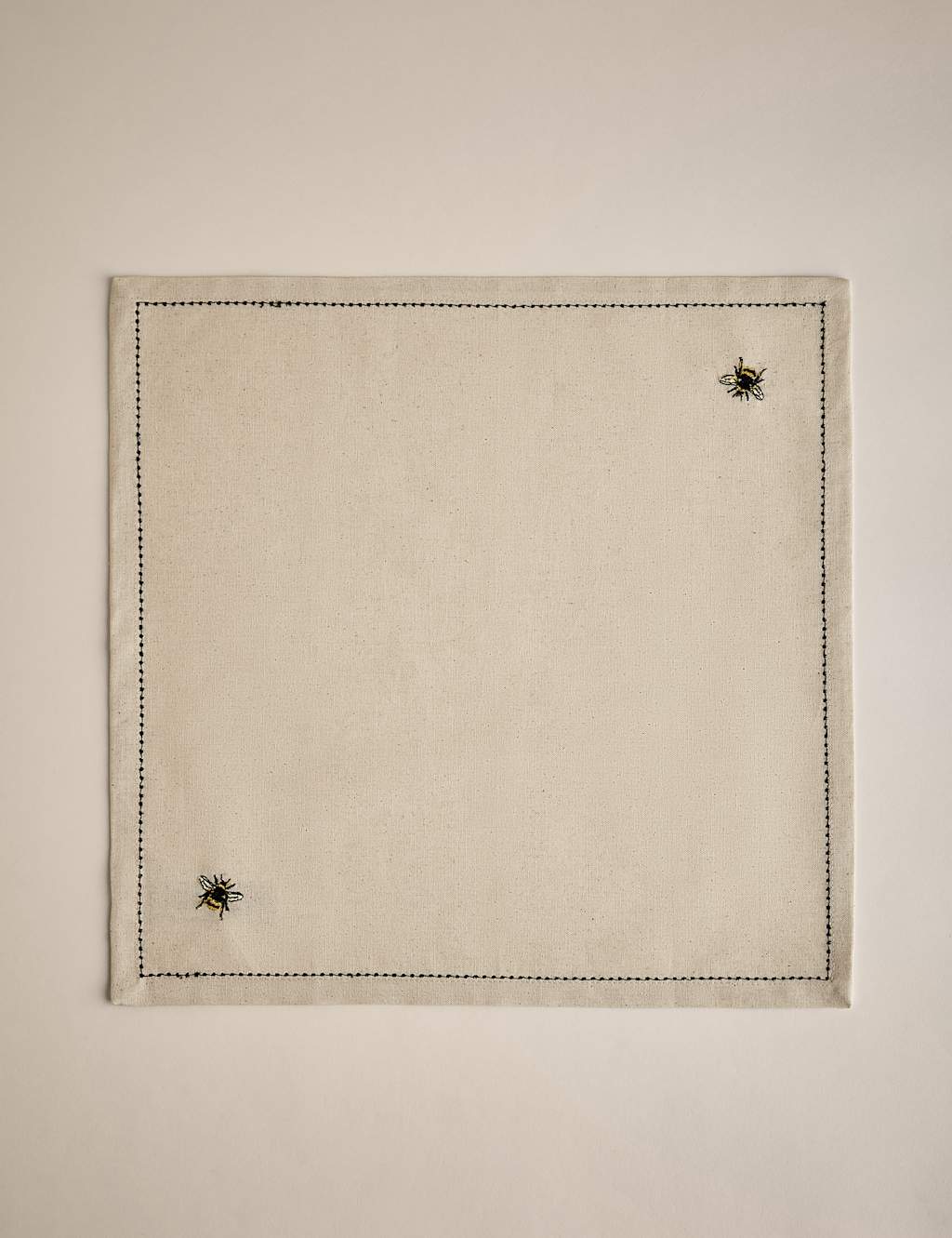 Set of 4 Embroidered Bee Cotton Napkins 2 of 6