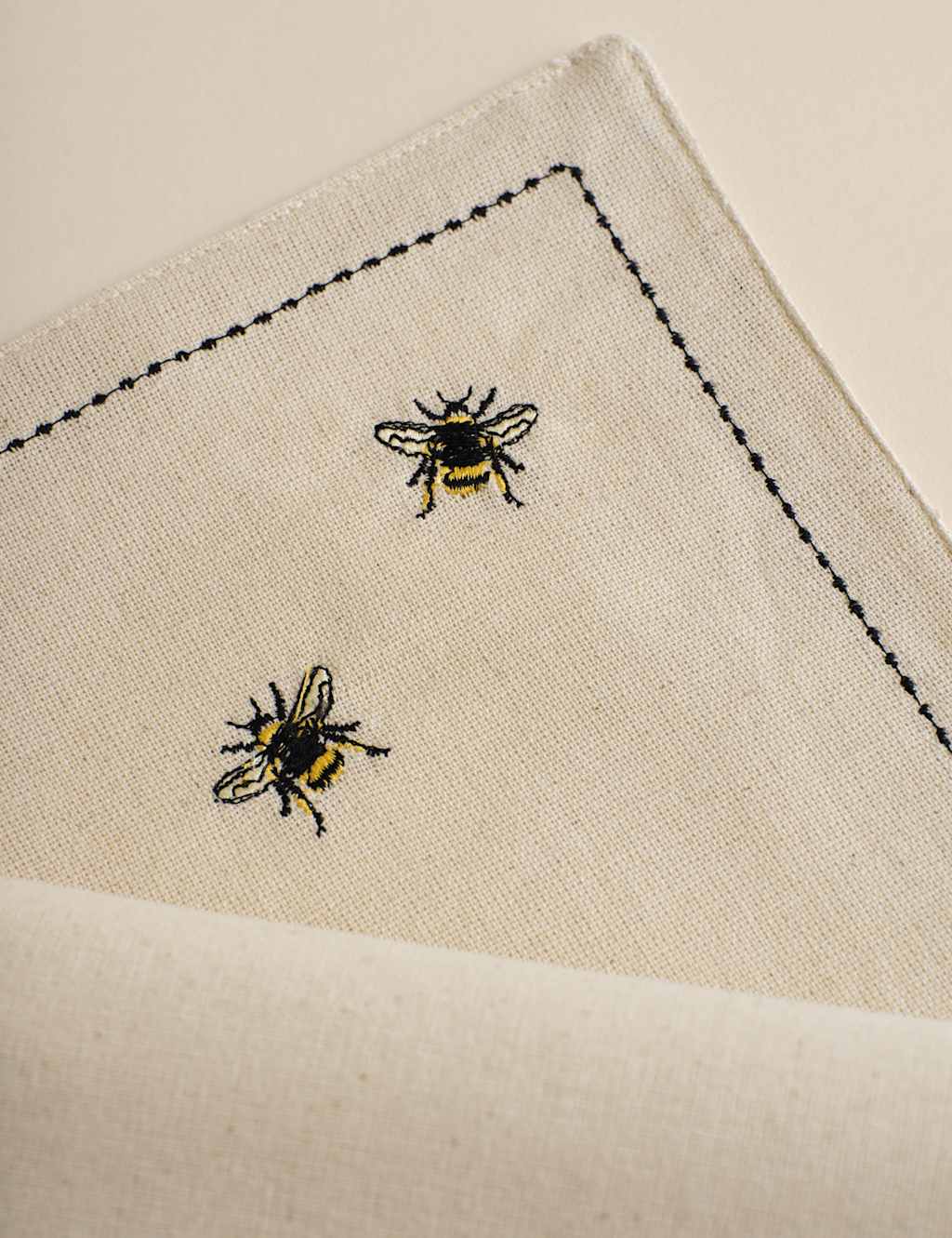 Set of 2 Embroidered Bee Cotton Placemats 3 of 4